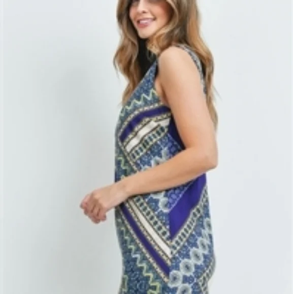 RENEE C Makayla Boho Print Shift Dress - Picture 6 of 13